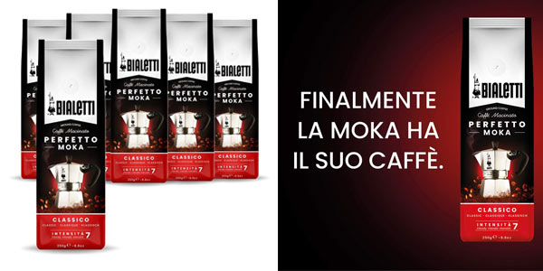 Chollo Pack 1,5 Kg Café molido Bialetti Perfetto Moka Classic por sólo 19,42€ (19% de descuento)