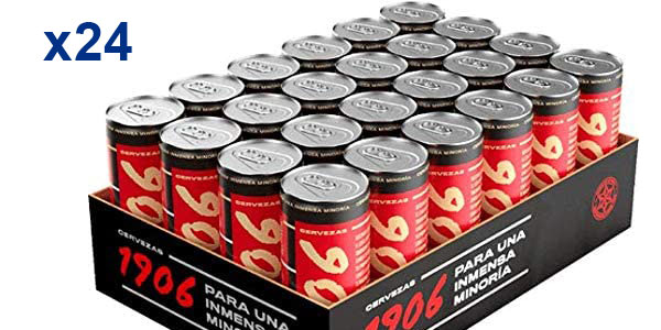 Chollo Pack x24 latas de cerveza 1906 Red Vintage de 330 ml por sólo 20,69€ ¡0,86€ cada lata!