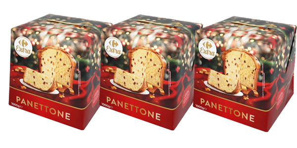 Chollo Panettone tradicional Carrefour Extra por sólo 3,99€ con promoción 3×2 (33% de descuento)