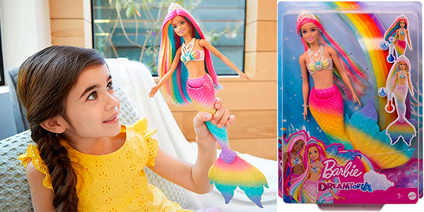 Chollo Muñeca sirena Barbie Dreamtopia Arcoíris Mágico por sólo 19,89€ (-43%)