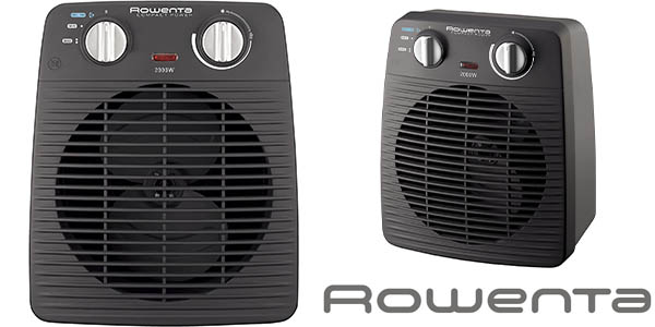 Chollo Calefactor compacto Rowenta Compact Power SO2210 con motor dual de 1000 W y 2000 W por sólo 29€ (-42%)