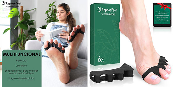 Chollo Pack 3 pares de separadores de dedos de pies ReposeFeet por sólo 5,91€ con cupón en ficha (-40%)