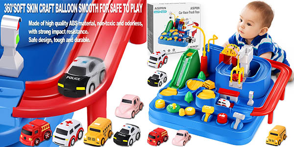 Chollo Pista de coches interactiva AISIPRIN para niños por sólo 18,49€ con cupón descuento (-50%)