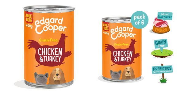 Chollo Pack x6 latas de 400 g comida húmeda para perros Edgard & Cooper por sólo 11,08€ (-50%)