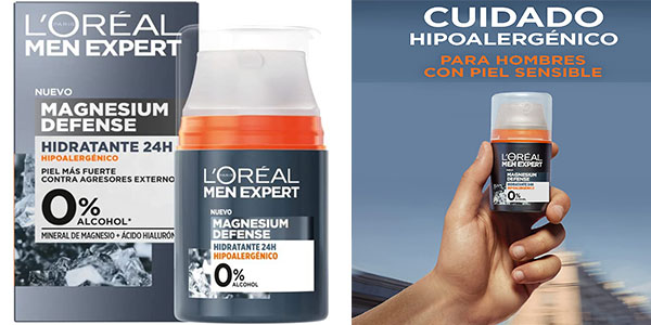 Chollo Crema facial L’Oréal Men Expert Magnesium Defense de 50 ml para hombre por sólo 6,18€ ¡Valoraciones top!