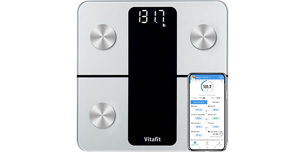 Chollo Báscula inteligente Vitafit VT701 con análisis corporal y Bluetooth por sólo 14€ con cupón descuento (-50%)