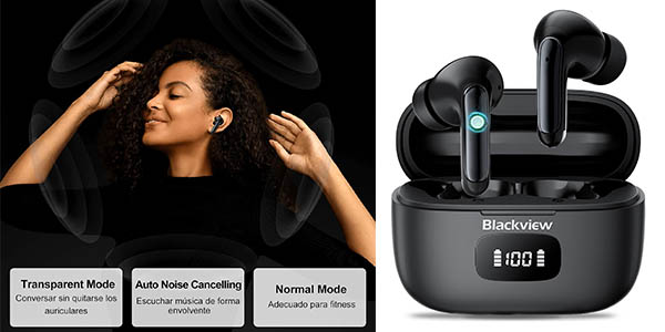 Chollo Auriculares inalámbricos Blackview AirBuds 8 con cancelación de ruido por sólo 11,54€ con doble cupón descuento (-63%)