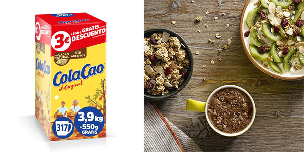 Chollo Pack ColaCao Original de 4,45 Kg por sólo 21,99€ (Sólo 4,94€/Kg)