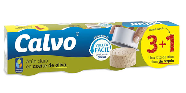 Chollo Pack 8 latas Calvo Atún Claro en Aceite de Oliva de 65 g (520 g en total) por sólo 9,17€ con oferta 2ª unidad al -50%