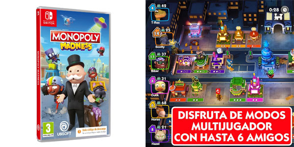 Chollo Monopoly Madness versión descargable para Switch por sólo 6,99€ (-68%)