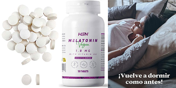 Chollo Melatonina HSN Vegan 1,8 mg con 120 comprimidos por solo 7,80€ (-21%)