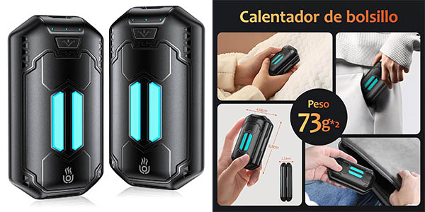 Chollo Calentador de manos recargable OUTJUT de 6.000 mAh por sólo 9,99€ con cupón descuento (-66%)