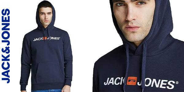 Chollo Sudadera Jack & Jones JJecorp con capucha para hombre por sólo 18,99€ (-45%)