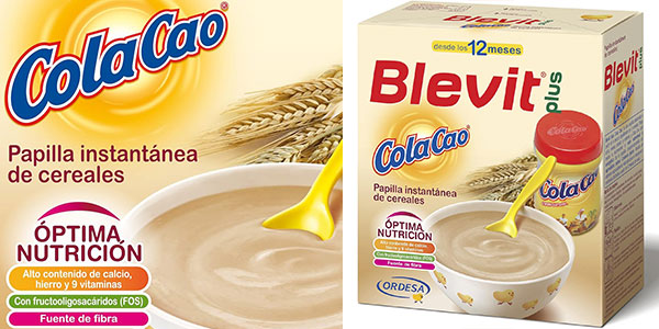 Chollo Papilla de cereales Blevit Plus ColaCao para bebé de 600 g por sólo 6,15€ (-30%)