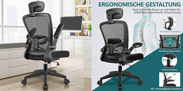 Chollo Silla de oficina FelixKing ajustable y con soporte lumbar por solo 109,99€ con envío gratis y cupón (32% de descuento)