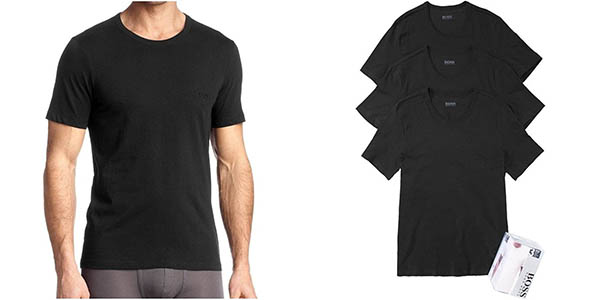 Chollo Pack x3 Camisetas básicas Hugo Boss para hombre por sólo 21€ (-53%) ¡Sólo 7€ cada una!