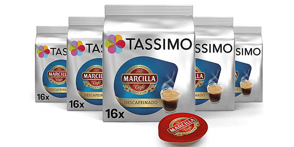 Chollo Pack x80 cápsulas de café Tassimo Marcilla Descafeinado por solo 18,80€ ¡A 0,23€ cada una!