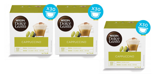 Chollo Pack x90 Cápsulas Dolce Gusto Cappuccino extra cremoso por sólo 21,03€ (15% de descuento)