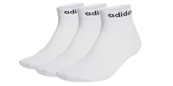 Chollo Pack x3 pares de calcetines Adidas Think Linear Ankle Socks por sólo 6,75€ (26% de descuento)