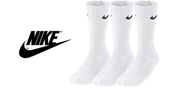 Chollo Pack x3 pares de calcetines de deporte Nike Value Cotton Crew desde sólo 10€ (28% de descuento)