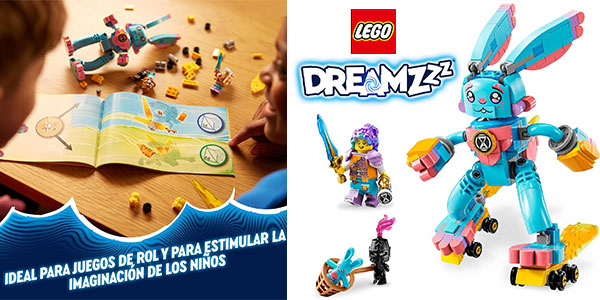 Chollo Set Izzie y el Conejo Bunchu de LEGO DREAMZzz por sólo 12€ (-43%)