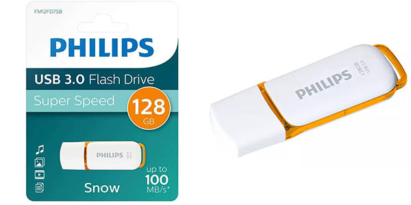 Chollo Pendrive USB 3.0 Philips Snow de 128 GB por sólo 11,04€ (-43%)