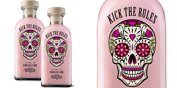 Chollo Licor de Crema de fresas con tequila Kick The Rules de 700 ml por sólo 7,76€ con cupón descuento (-24%)