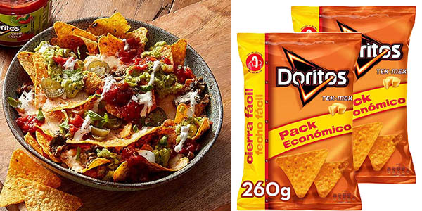 Chollo Pack x2 Doritos Tex Mex en formato ahorro de 260 g por sólo 5,54€ (-19%) ¡2,77€ cada bolsa!