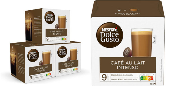 Chollo Pack x48 Cápsulas Dolce Gusto Café con Leche Intenso por sólo 11,97€ (18% de descuento)