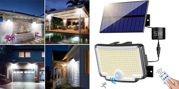 Chollo Luz solar LED Nipify con sensor de movimiento PIR por sólo 15,99€ (20% de descuento)