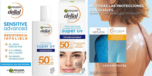 Chollo Crema facial Garnier Delial Sensitive Advanced SPF50+ de 40 ml por sólo 8,59€ con cupón descuento