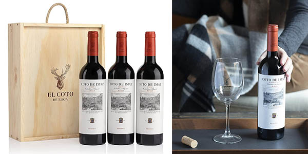 Chollo Estuche de 3 botellas de Vino tinto Coto de Imaz Reserva DO Rioja por sólo 24,99€ (22% de descuento)
