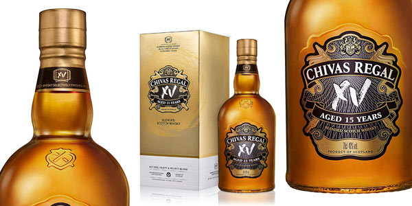 Chollo Whisky escocés Chivas Regal XV Gold mezcla Premium de 700 ml por sólo 36,49€ con envío gratis (26% de descuento)