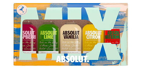 Chollo Pack x5 Miniaturas de Absolut Vodka de 50 ml cada una por solo 6,99€ (-31%)