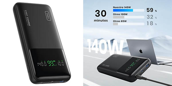 Chollo Power Bank Iniu de carga rápida 27000mAh con 3 puertos USB por solo 39,99€ con envío gratis y cupón (-60%)