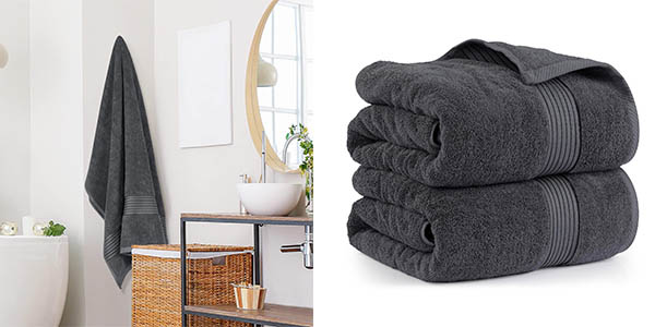 Chollo Set x2 Toallas de ducha Utopia Towels Jumbo por sólo 20,23€ con cupón (45% de descuento)