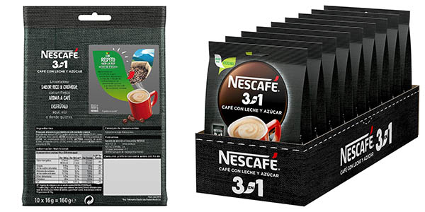 Chollo Pack x80 sobres de Nescafé 3 en 1 café soluble natural con leche y azúcar por solo 21,87€ (-13%)