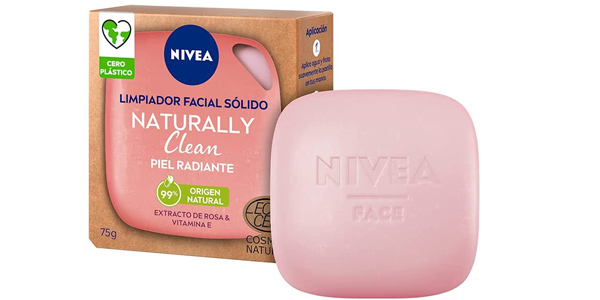 Chollo Limpiador facial sólido Nivea Naturally Clean Piel Radiante de 75 g por sólo 3,68€ (-35%)