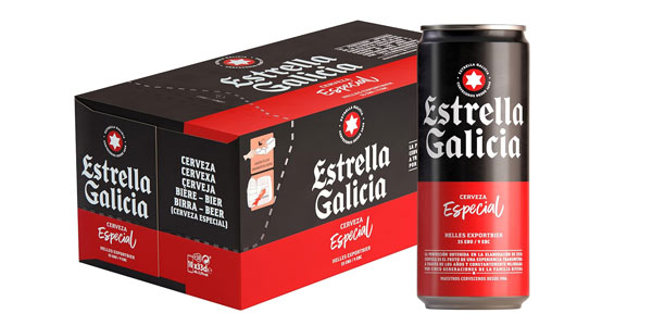 Chollo Frigopack 10 latas Cerveza Estrella Galicia 33 cl por sólo 6,49€ (-22%)