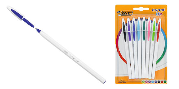 Chollo Blíster de 8 bolígrafos BIC Cristal Up de colores variados por solo 2,49€ (51% de descuento)