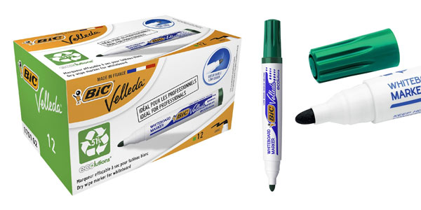 Chollo Caja de 12 rotuladores BIC Velleda tinta verde para pizarra blanca por sólo 5,89€ (-44%) ¡Top ventas!