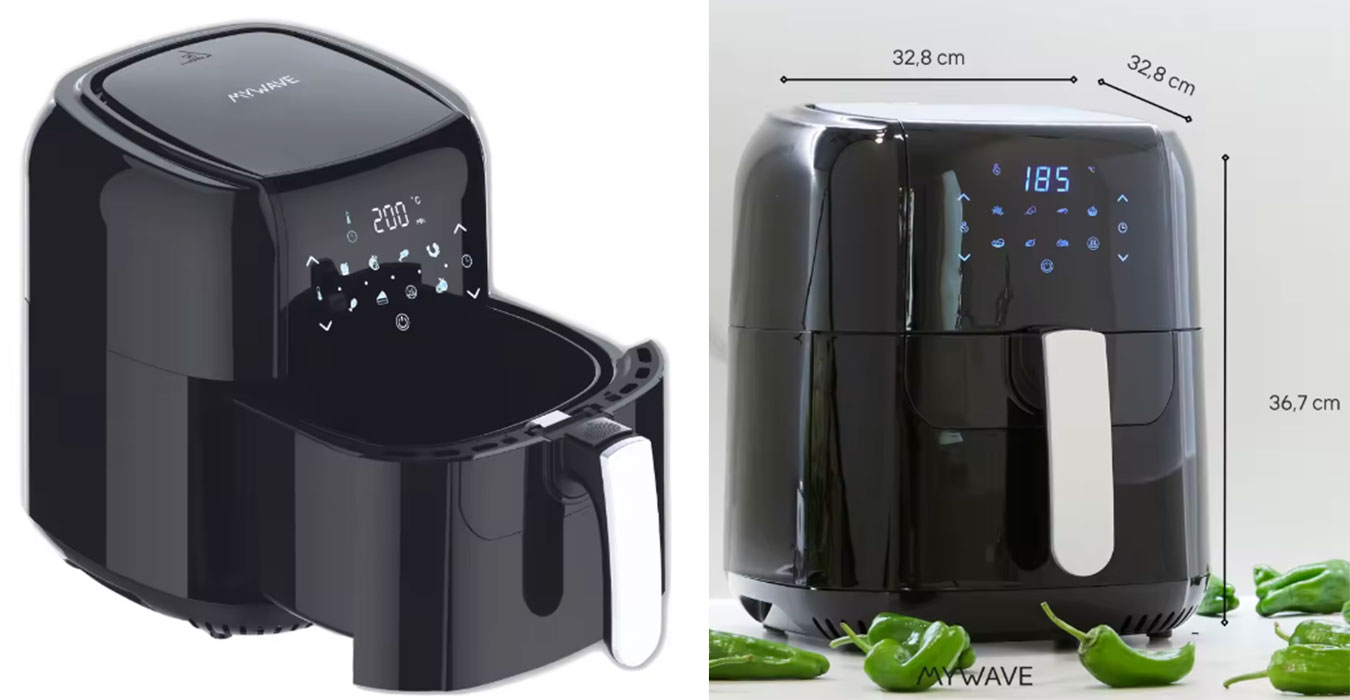 Pásate al lado más saludable de la cocina con esta airfryer MyWave de 5,5 litros ¡No la verás más barata!