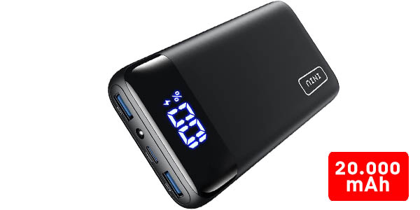 Chollo Batería portátil INIU con 22.5W, PD 3.0, QC 4.0 y 10.000 mAh por sólo 11,09€ con cupón descuento (-63%)