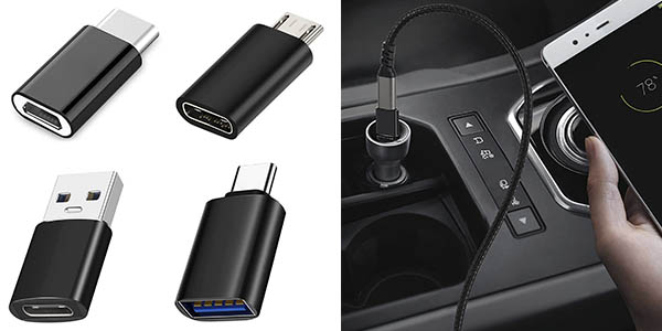 Chollazo Pack x4 Adaptadores USB de USB-C a Micro-USB por sólo 4,79€ (-20%) ¡1,20€ cada uno!