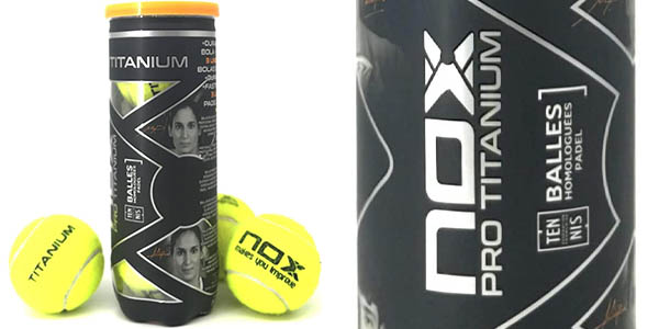 Chollo Pack de 3 pelotas de pádel Nox Pro Titanium por sólo 3,99€ (-19%)