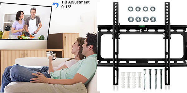 Chollo Soporte de pared Suptek para televisores de hasta 55″ por sólo 13,29€ (30% de descuento)