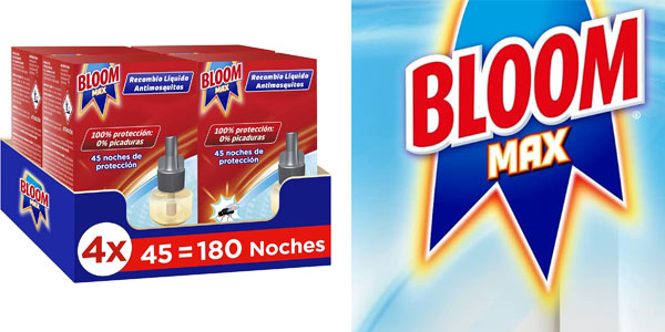 Chollo Pack x4 Recambios insecticida eléctrico Bloom Max antimosquitos por solo 11,90€ ¡2,98€ cada uno!