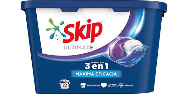 Chollo Pack 22x Cápsulas Skip Ultimate Triple Poder Máxima Eficacia por sólo 6,99€ (0,32€ la dosis)