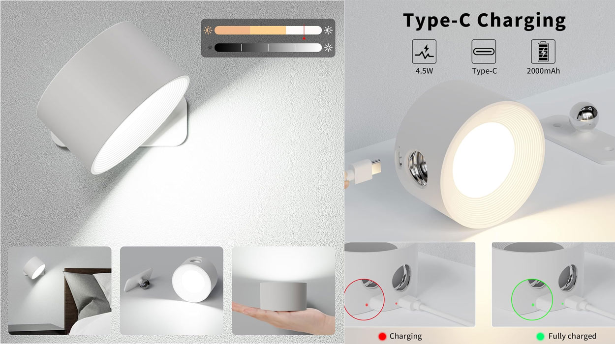 Inalámbrico, con luz ajustable y portátil: este aplique LED es TOP VENTAS y cuesta menos de 10€ con cupón descuento limitado