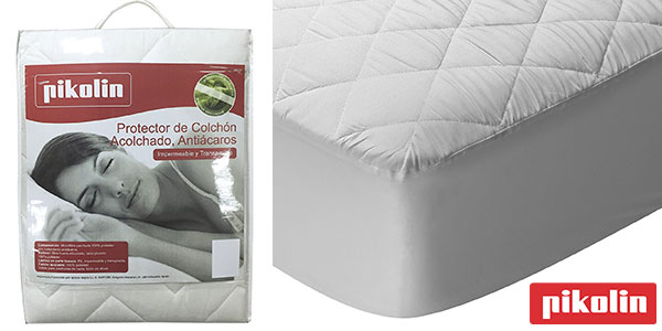 Chollo Protector de colchón de Pikolin Home acolchado y antiácaros en varias medidas por sólo 15,64€ con cupón limitado (-50%)